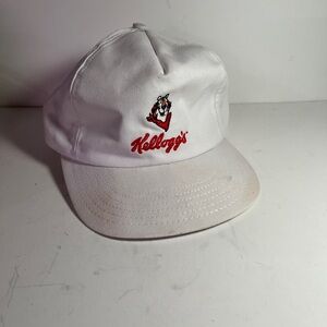 Vintage 90s Tony the Tiger Kellogg's White Baseball Cap